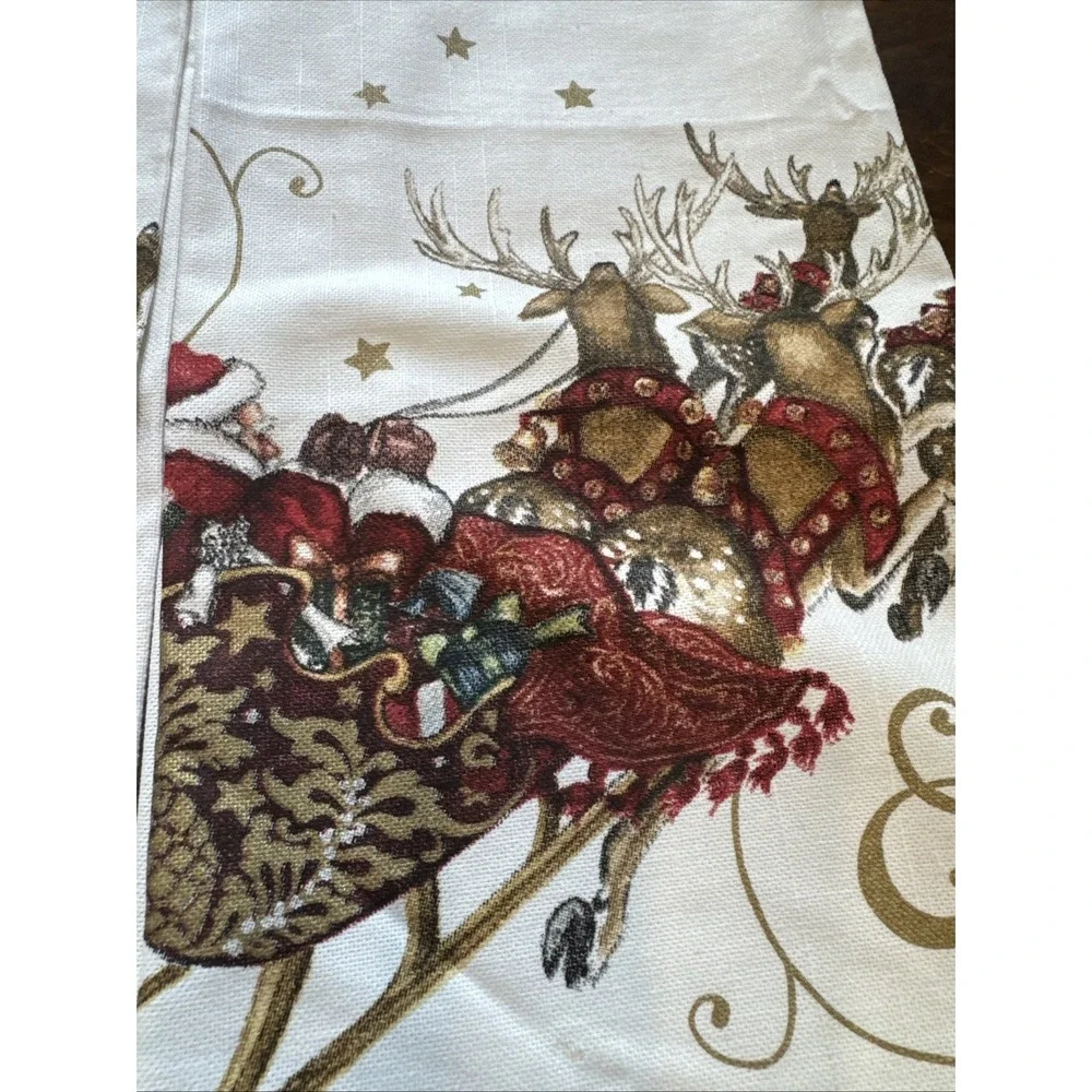 (2) Williams Sonoma Twas the Night Tea Towels~20